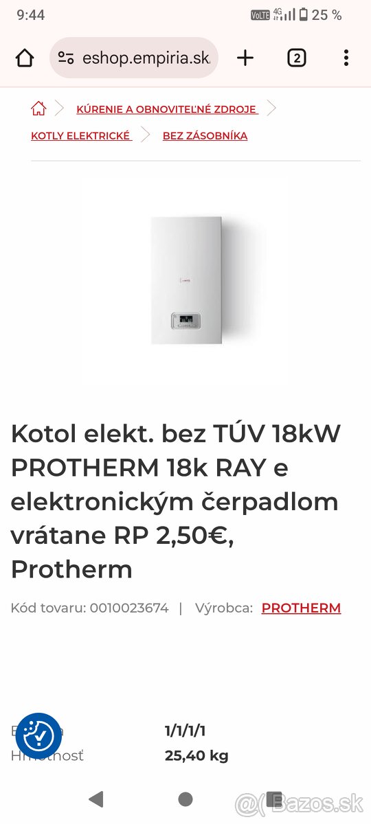 Kotol Protherm 18kw