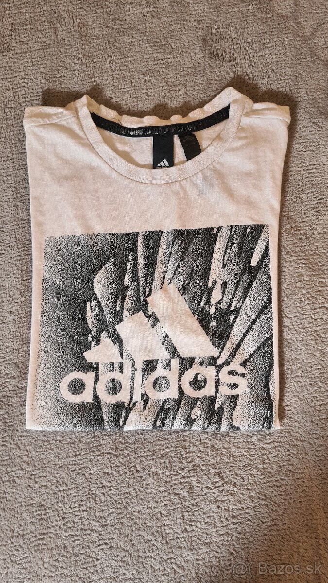 Základné biele Adidas tričko