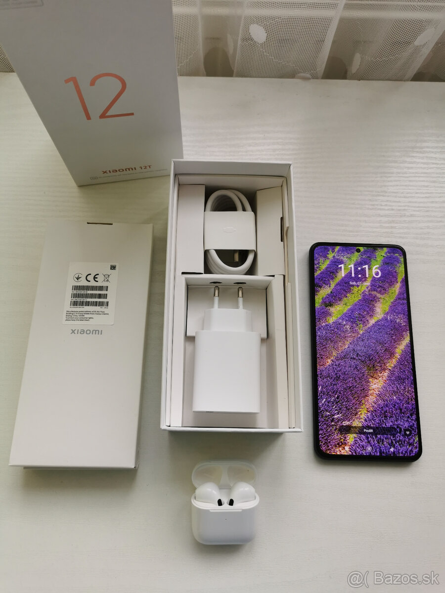 Xiaomi 12T 8/128 GB Black + BT Sluchátka