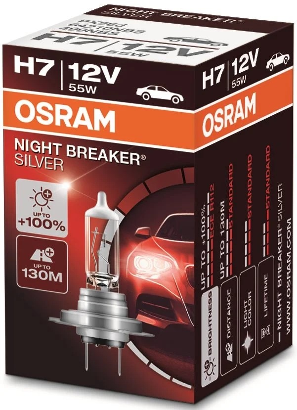 OSRAM H7 12V 55W Night Breaker SILVER