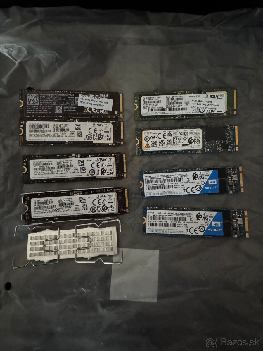 M.2 SSD NVMe 512GB a SATA 500GB