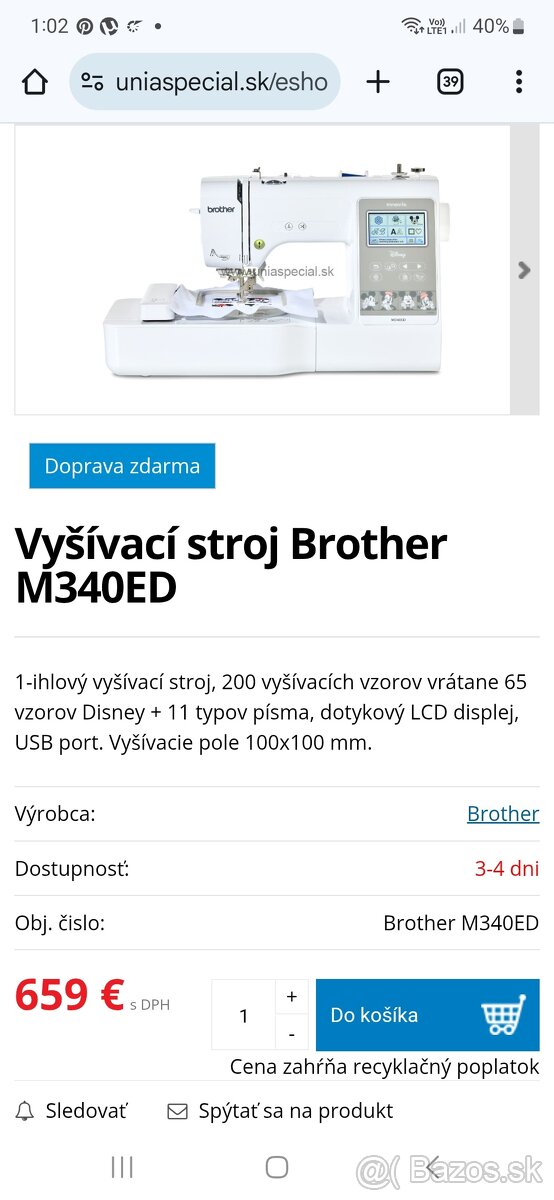 Vyšívaci stroj