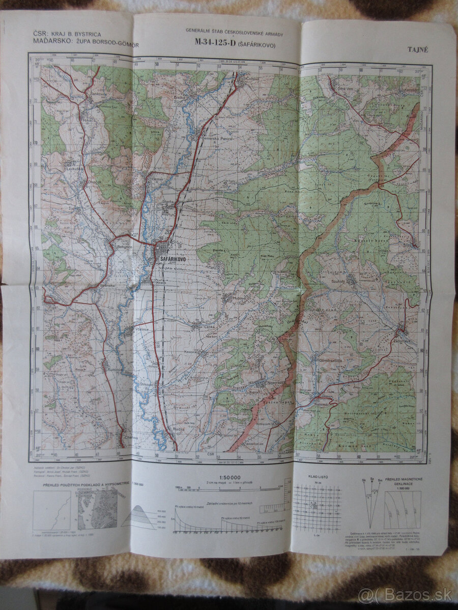 Mapa Šafárikovo (Tornaľa), Gemerská Panica, Čoltovo r. 1953