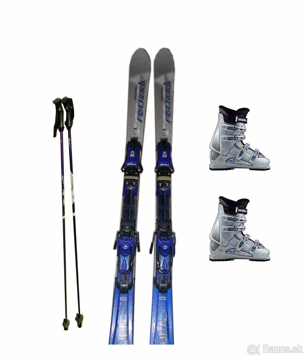 lyžiarky Nordica B7 + staré lyže Fisher AirCArbon 167