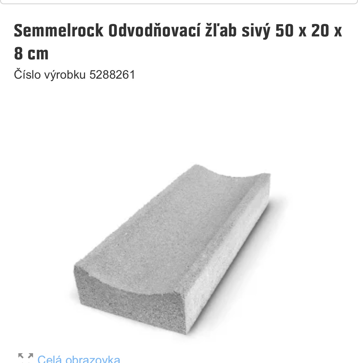 Odvodnovaci betonovy žlab