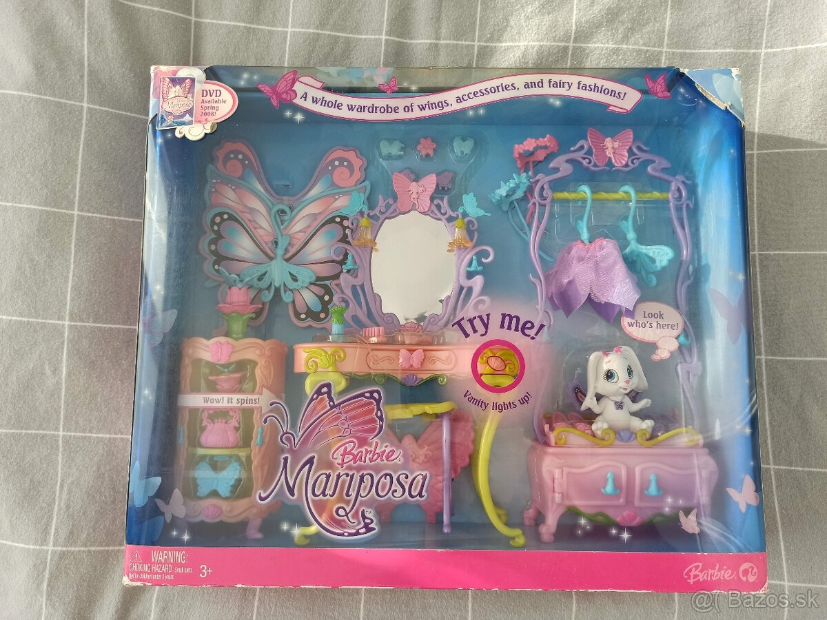 Barbie Mariposa - Svietiaci toaletný stolík