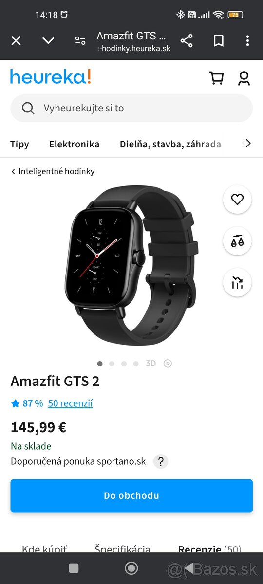 Smart hodinky Amazfit GTS 2