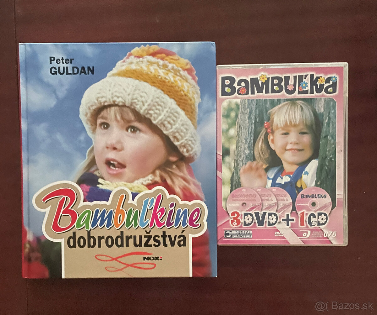 Bambulkine dobrodružstva kniha a 3DVD+1CD v kazete.