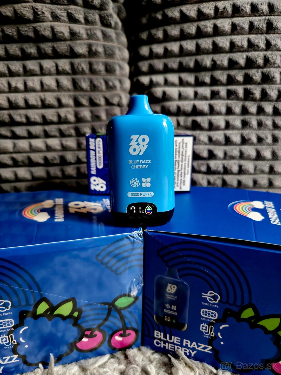 Vape Zooy Rainbow 16000 Blue Razz Cherry