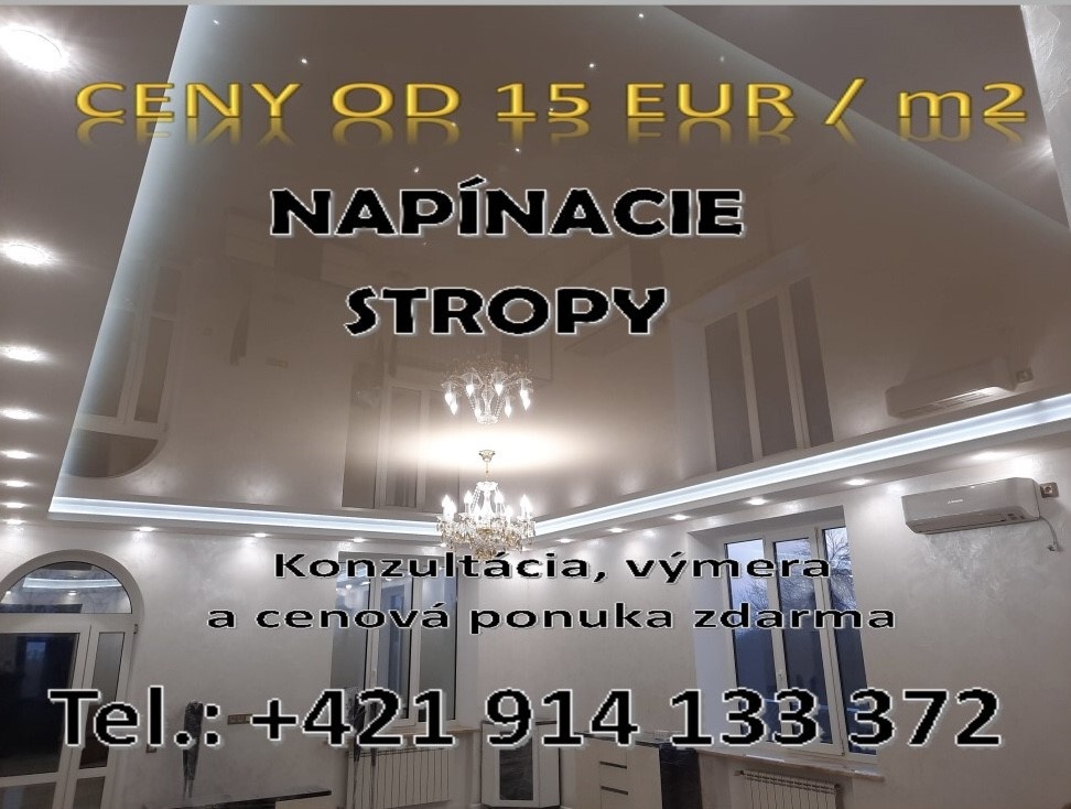 Vlastná výroba a montáž napínacích stropov