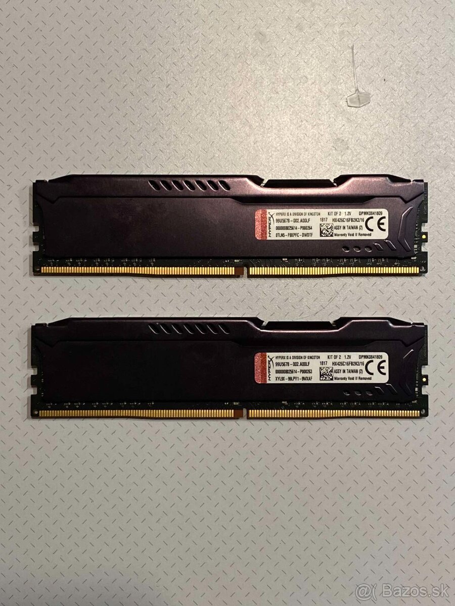 2x8GB(16GB) DDR4 2666MHZ HYPERX FURY KIT