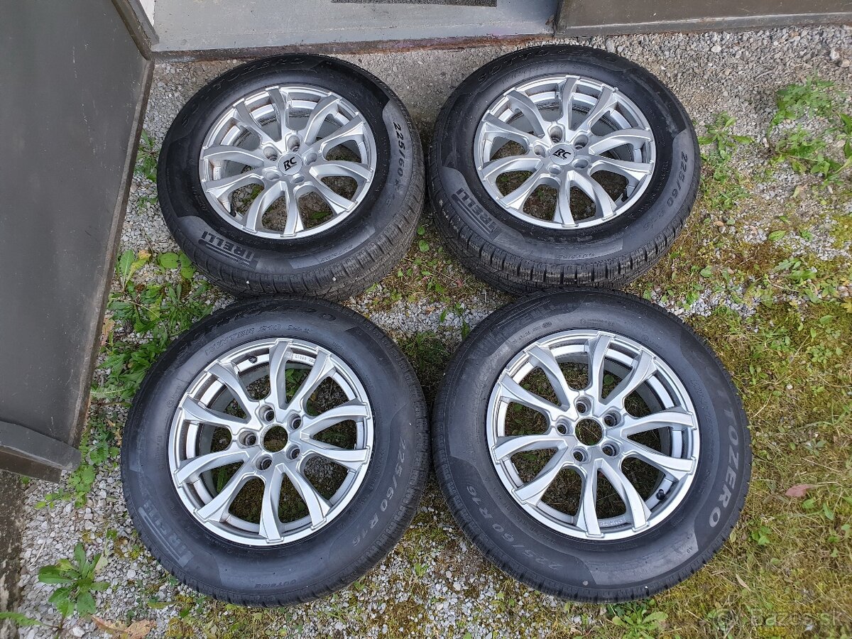 Alu disky Brock 5x112 R16 + Zimné pneu 225/60 R16