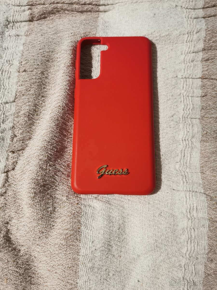 Obal zadný červený Značky guess na Samsung S21+