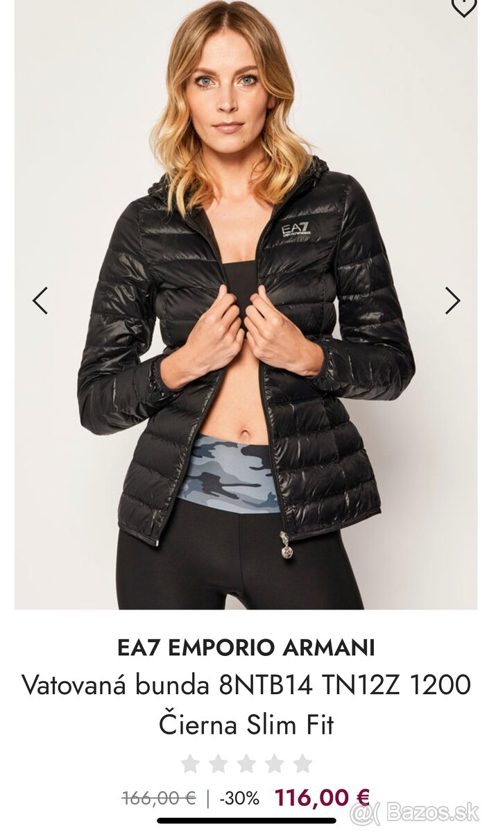 EA7 Emporio Armani bunda XS čierna