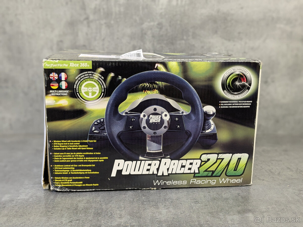 Xbox 360 Power Racer 270 volant, pedále