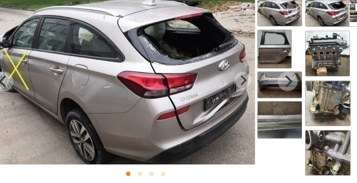 Hyundai i30 CW kombi 2020 Predám MOTOR G4LC Dvere ľavé zadné