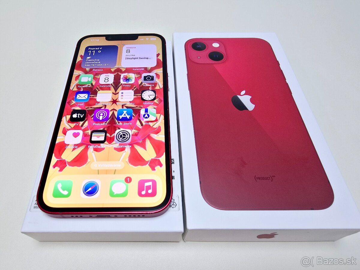 Apple iPhone 13 128GB RED PRODUCT,ZDRAVIE BATÉRIE 100%