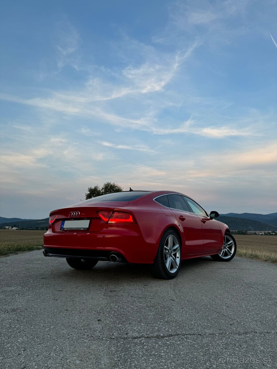 Audi A7 3.0 TDI červené fólie