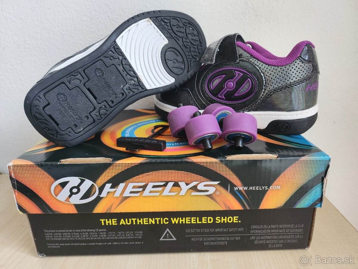 Tenisky s kolieskom Heelys X2 Plus X2 Lighted Black Sparkle