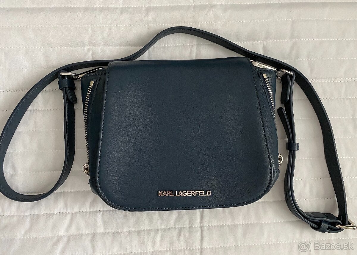 Kožená crossbody kabelka Karl Lagerfeld