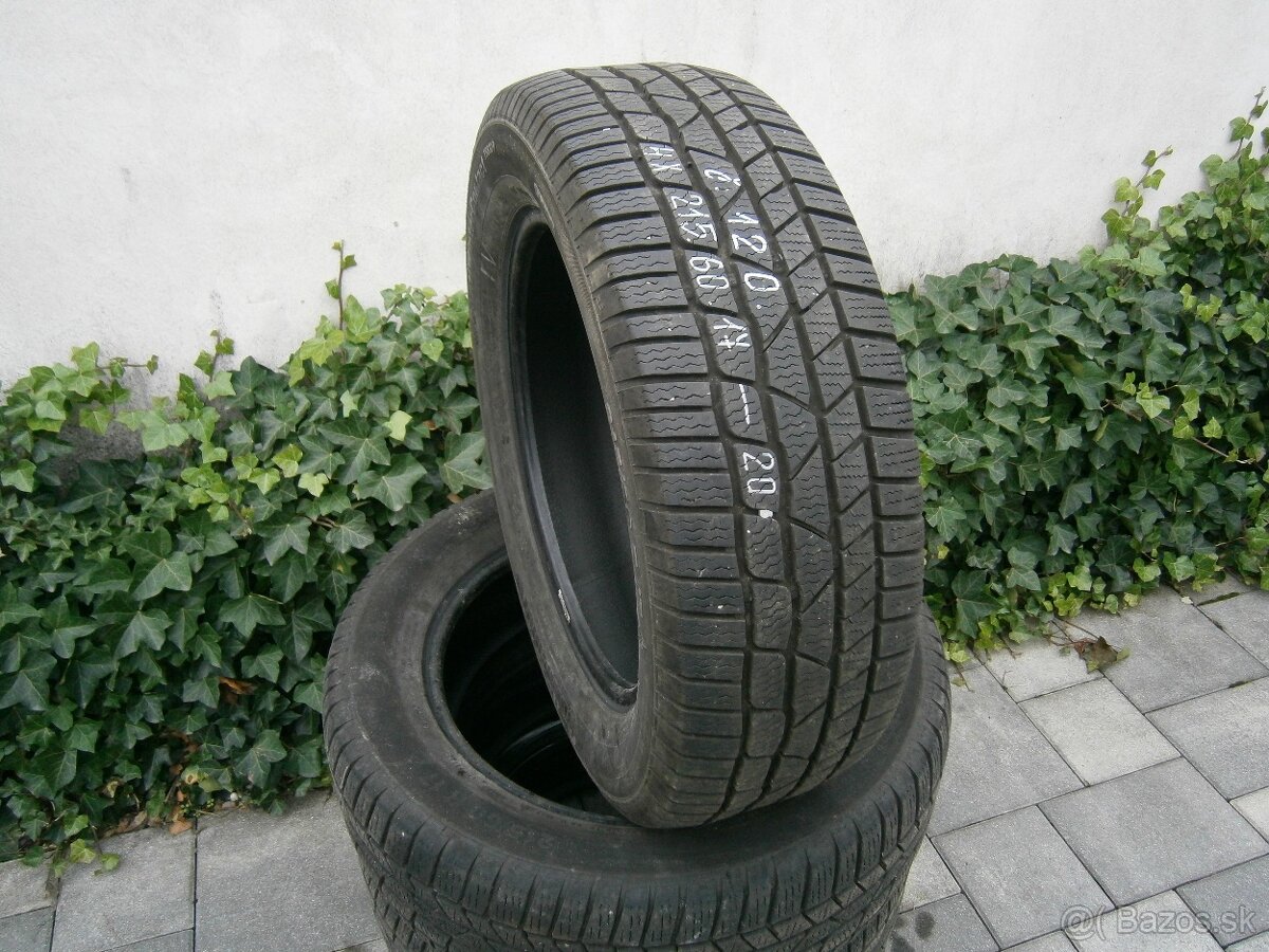 Predám 4x zimné pneu Continental 215/55 R17 98VXL