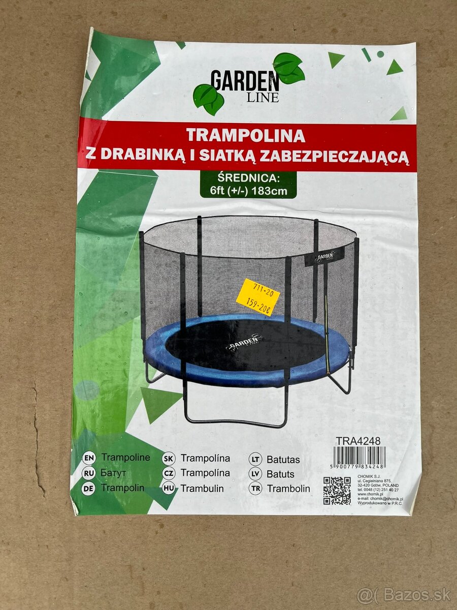 Garden Line Trampolina 183cm - nová