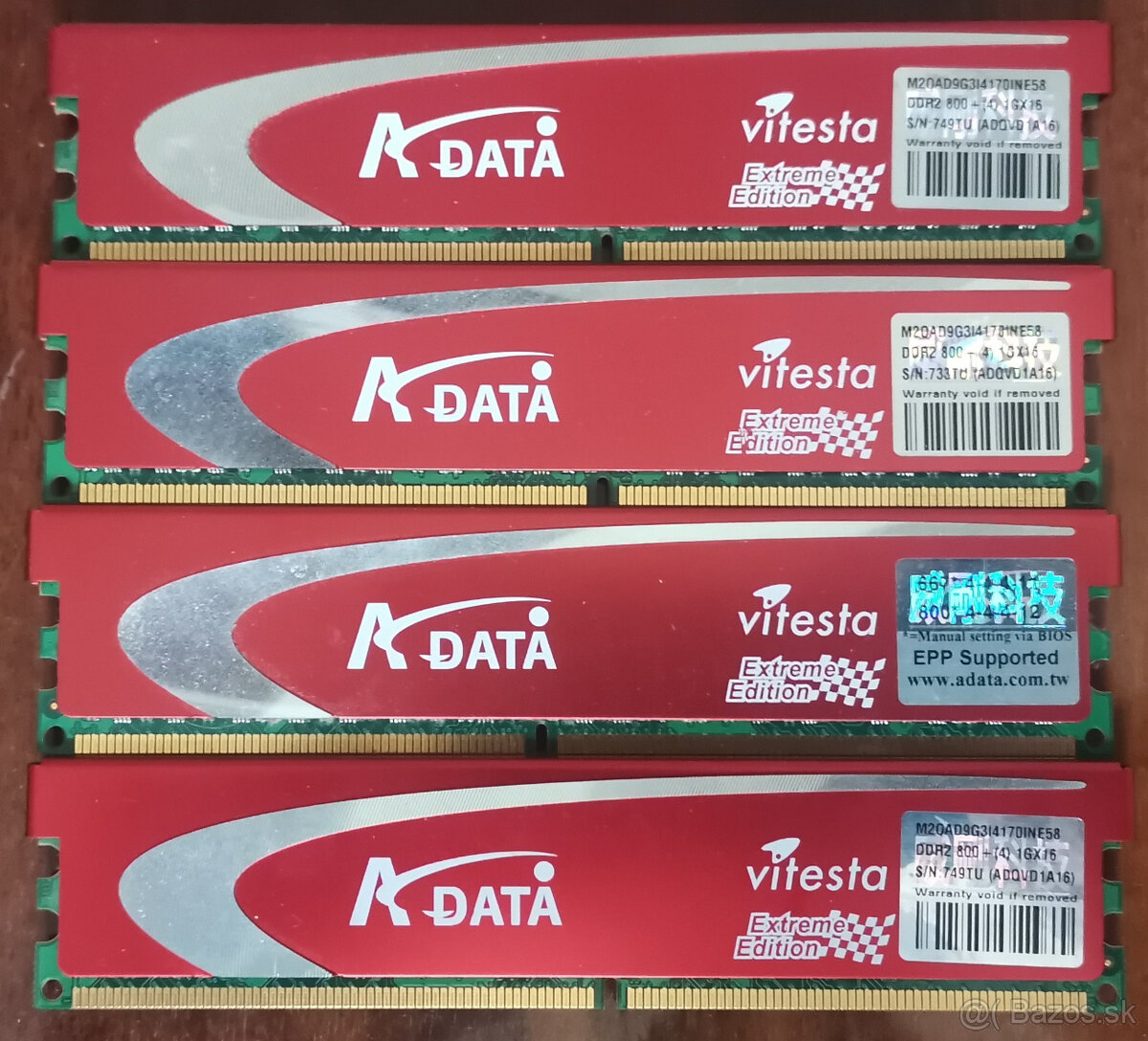 DDR2 4x1GB kit Vitesta Extreme Edition