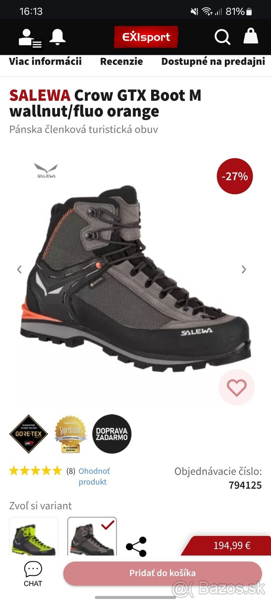 Turistická obuv SALEWA Crow GTX Boot