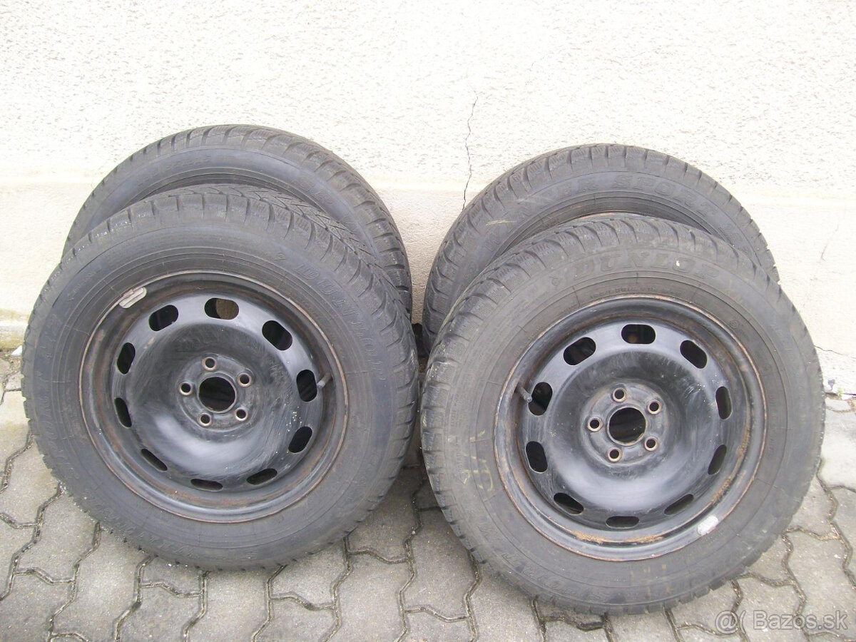 Plechove disky 5x108 R16 + 2 ks zimna pneu 195/60 R16