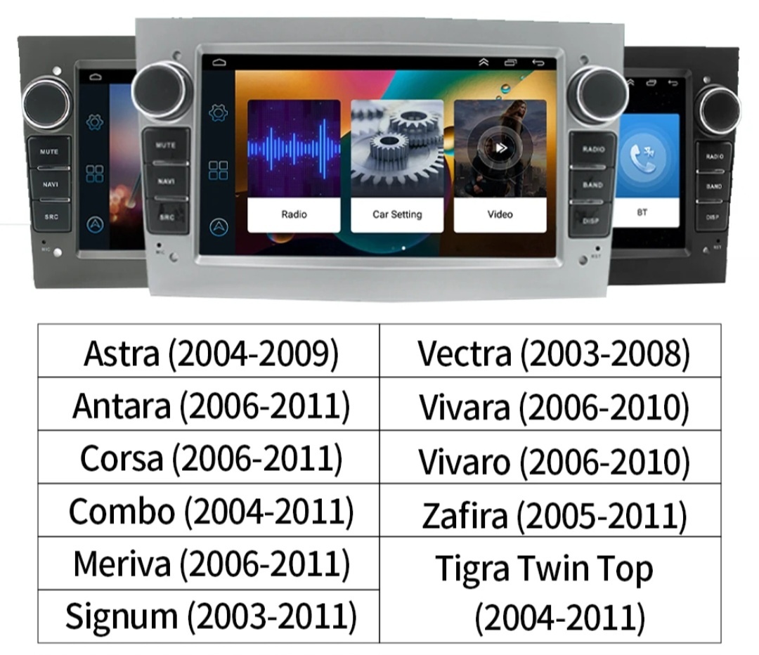 2din Autoradio Opel Astra vectra vivaro zafira meriva