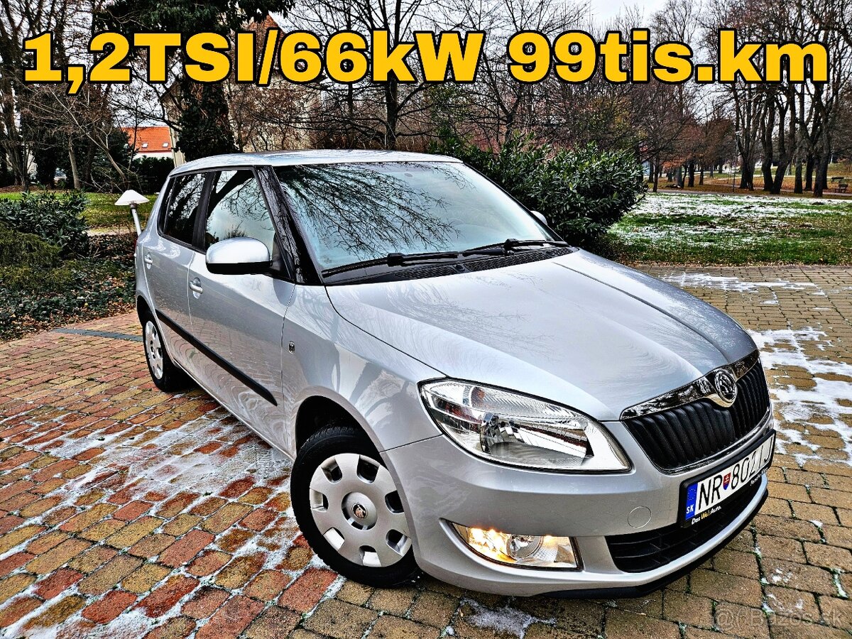 Škoda Fabia 1.2 TSI/63 kw rv: 8/2011 naj. 99.500 km