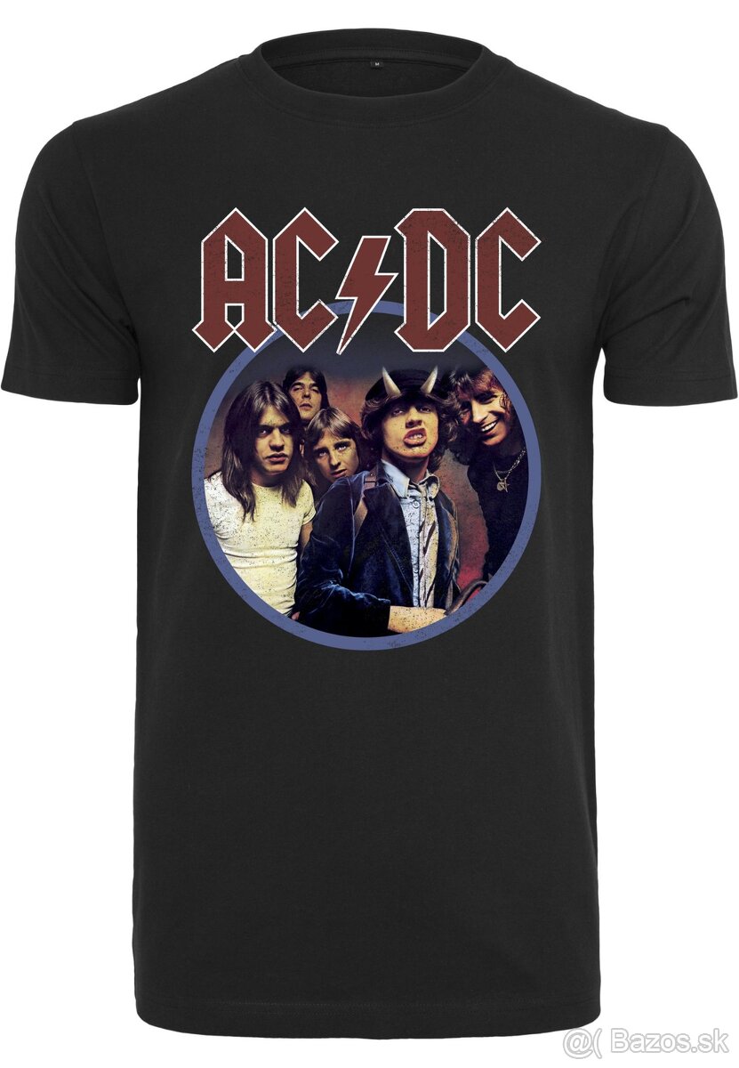 Nové Pánske tričko ACDC Band Logo Tee black od Merchcode veľ