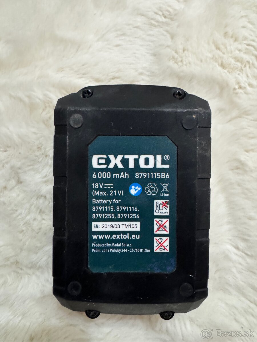 Extol batéria 18V - 6000mAh