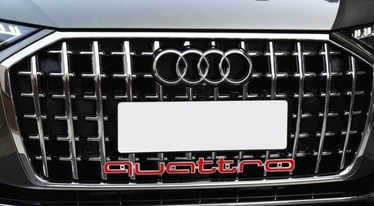 Veľký nápis QUATTRO pre AUDI chrom, čierne, červene