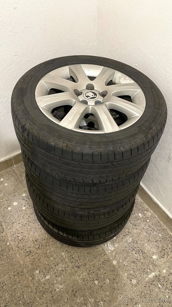 Original Skoda 5x100 R15 letne Hankook