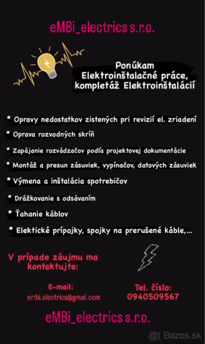 Elektroinštalačné práce