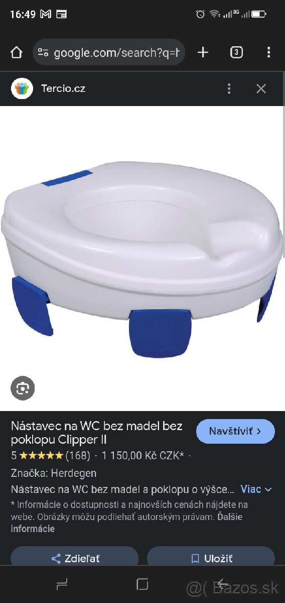 Nadstavec na WC HERDEGEN bez poklopu