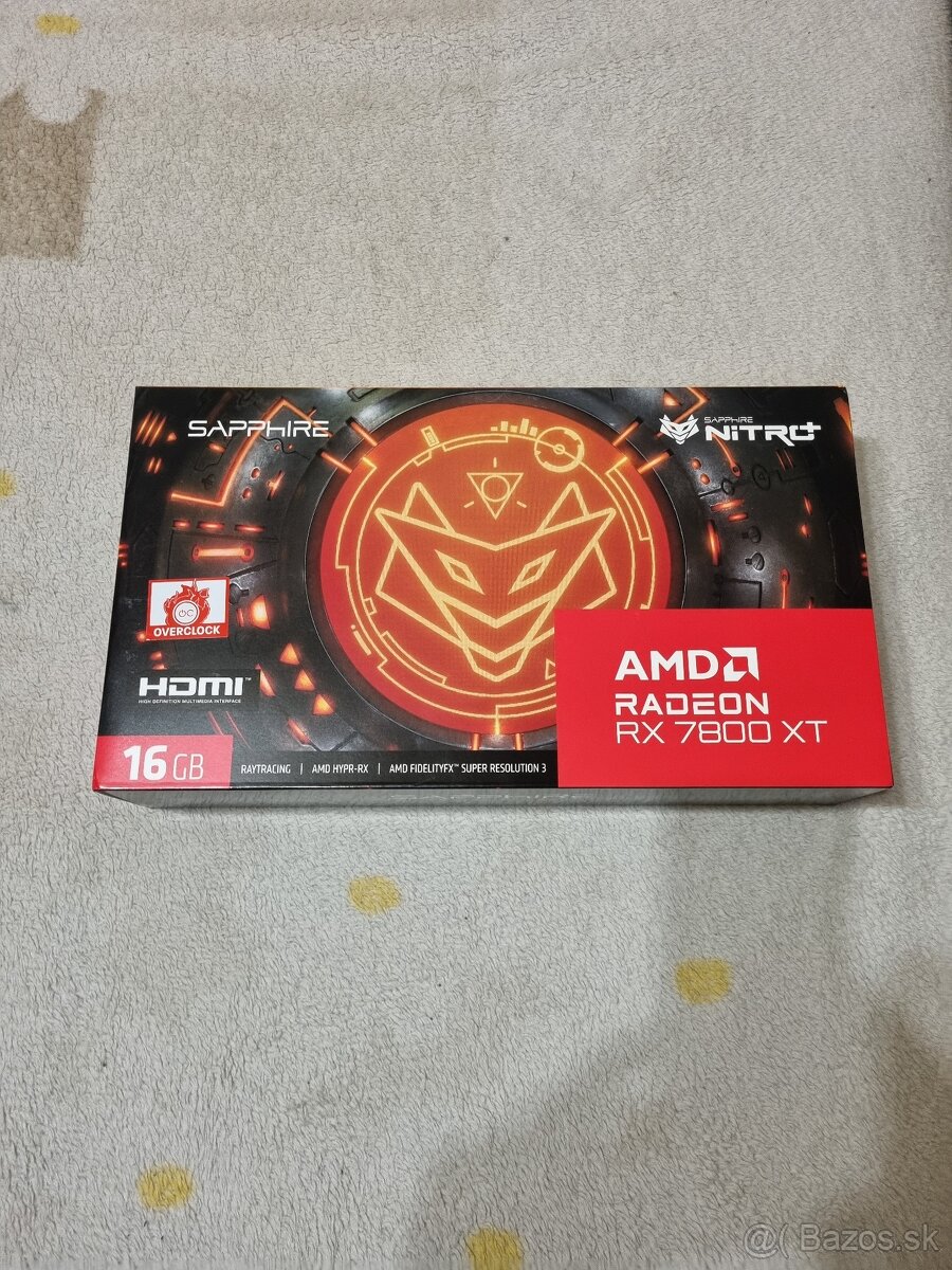 Predám grafickú kartu Sapphire NITRO+ Radeon RX 7800 XT 16GB