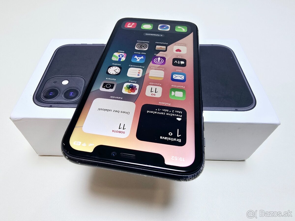 APPLE IPHONE 11 64GB BLACK ,BATERKA 100%