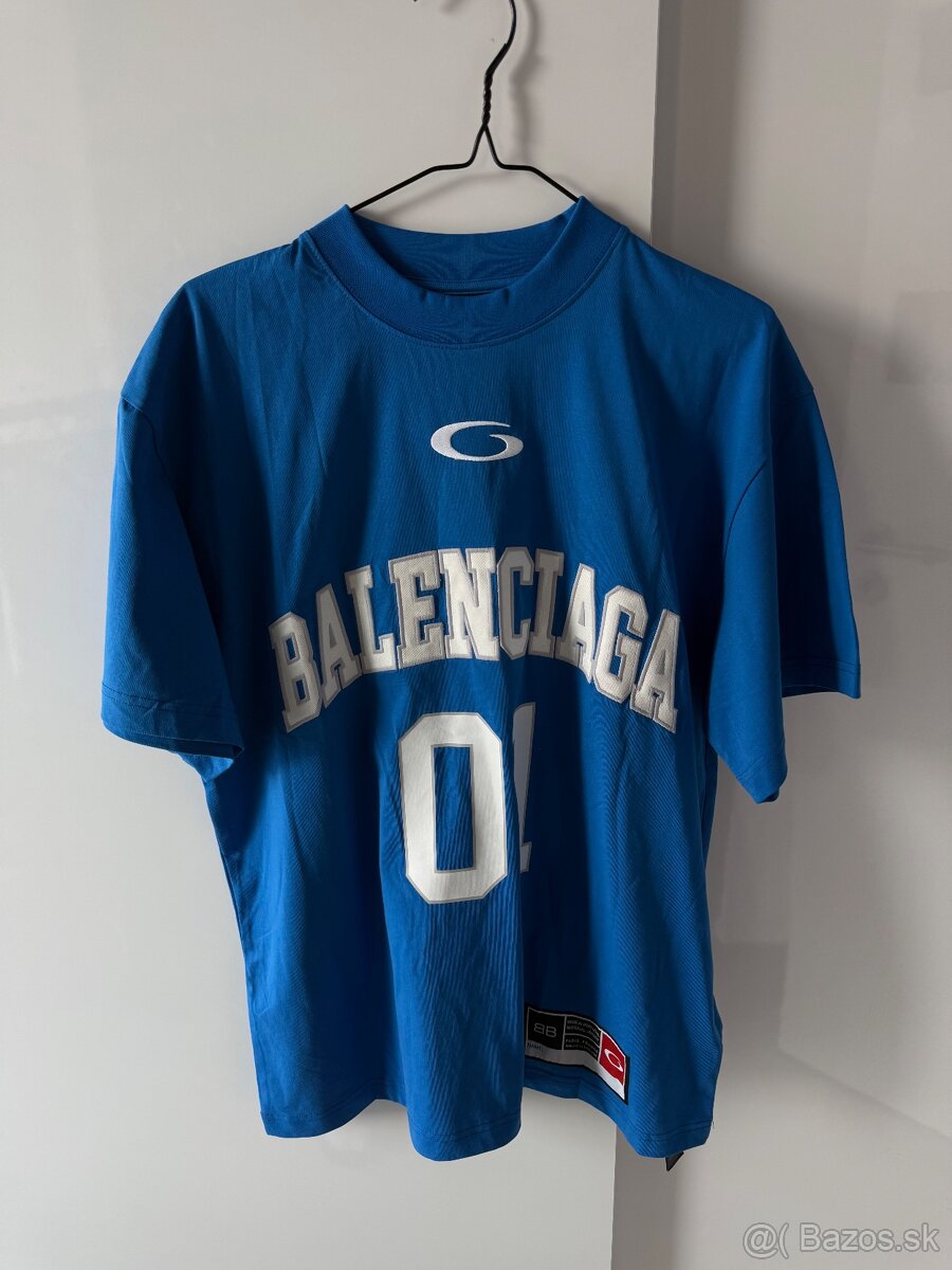 Balenciaga jersey blue tričko