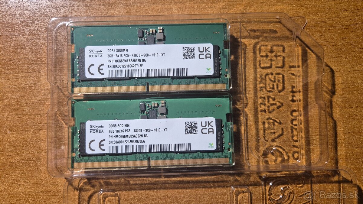 RAM DDR5 HYNIX PC5 16GB (2x8GB) - pre notebooky