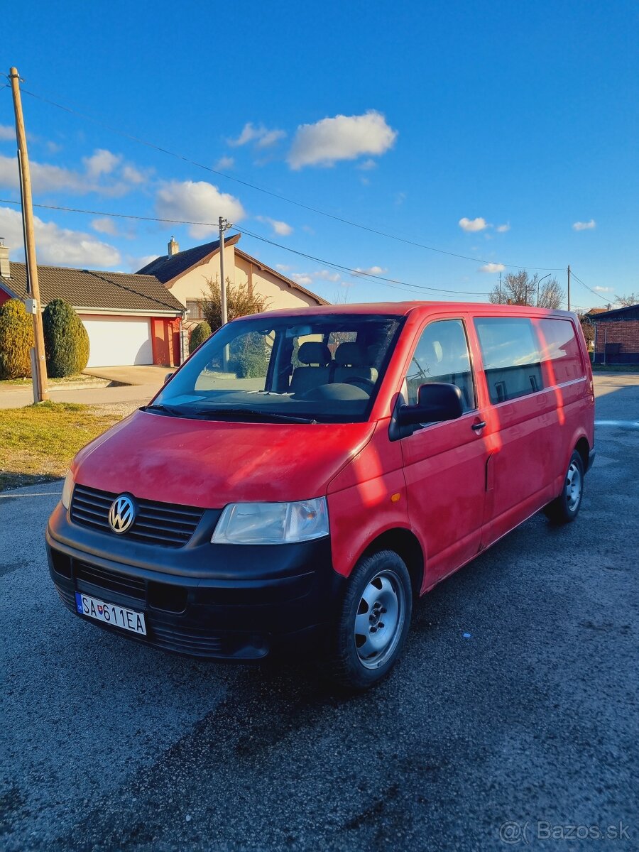 VW transporter T5 2,5tdi 4x4 dlhá verzia 6miest