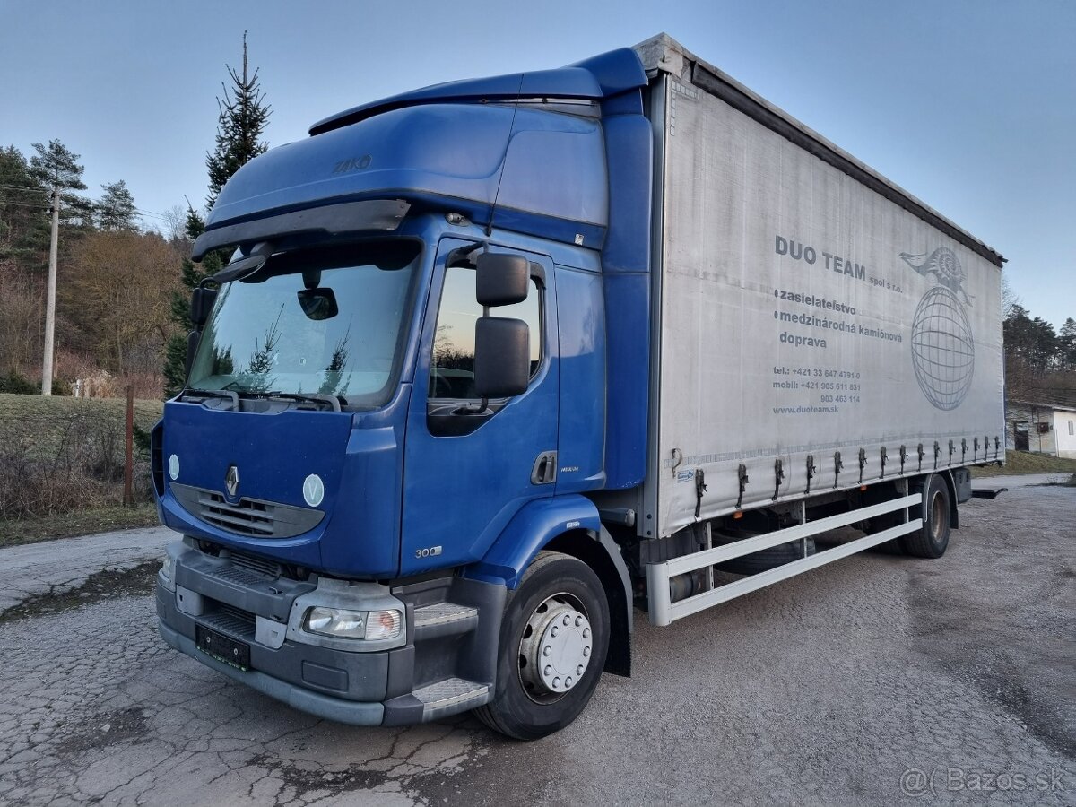 RENAULT MIDLUM 300.18 DXi  9m valník + čelo