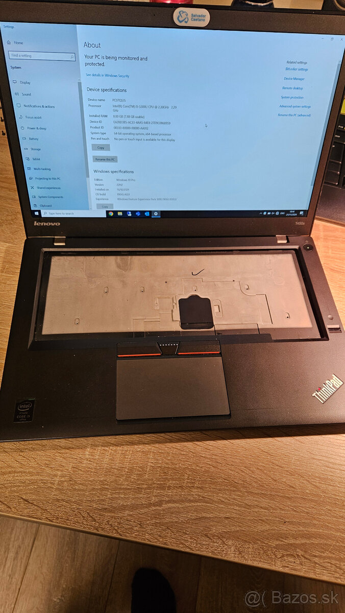 Lenovo Thinkpad t450s - na diely alebo samooprava