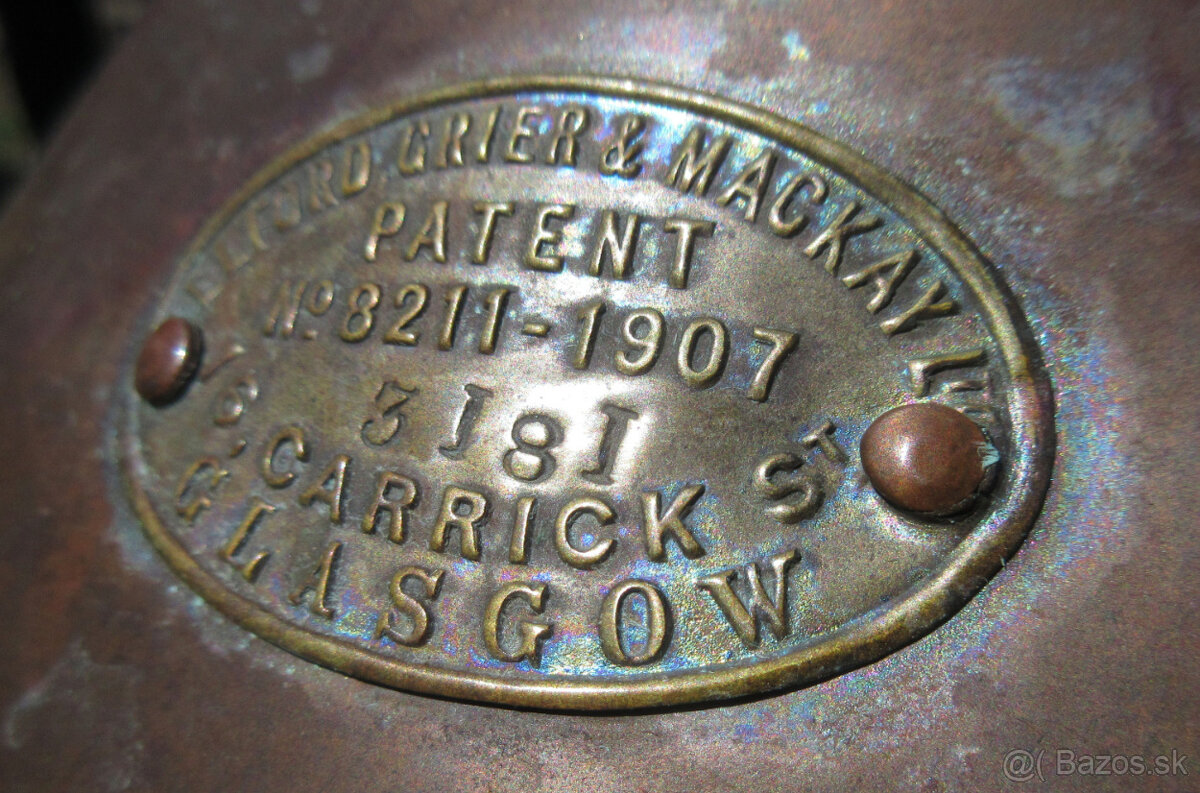 Predám lodný lampáš, Telford, Grier & Mackay Glasgow, 1917