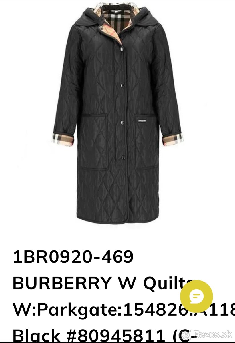 Burberry kabát M čierny originál