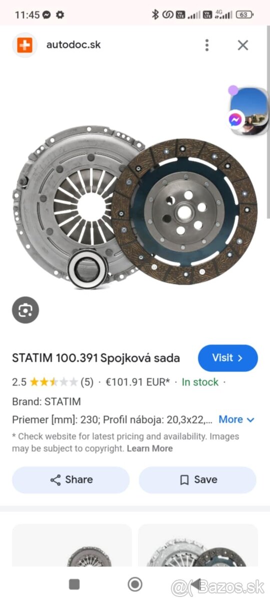 Predám spojku na škoda octavia 2