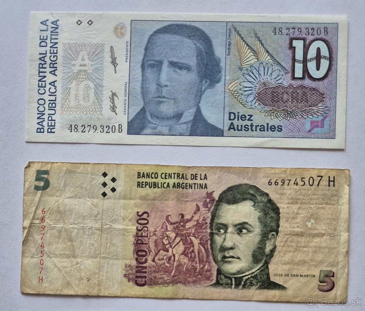 Predáma bankovky Argentína, Brazília, Honduras