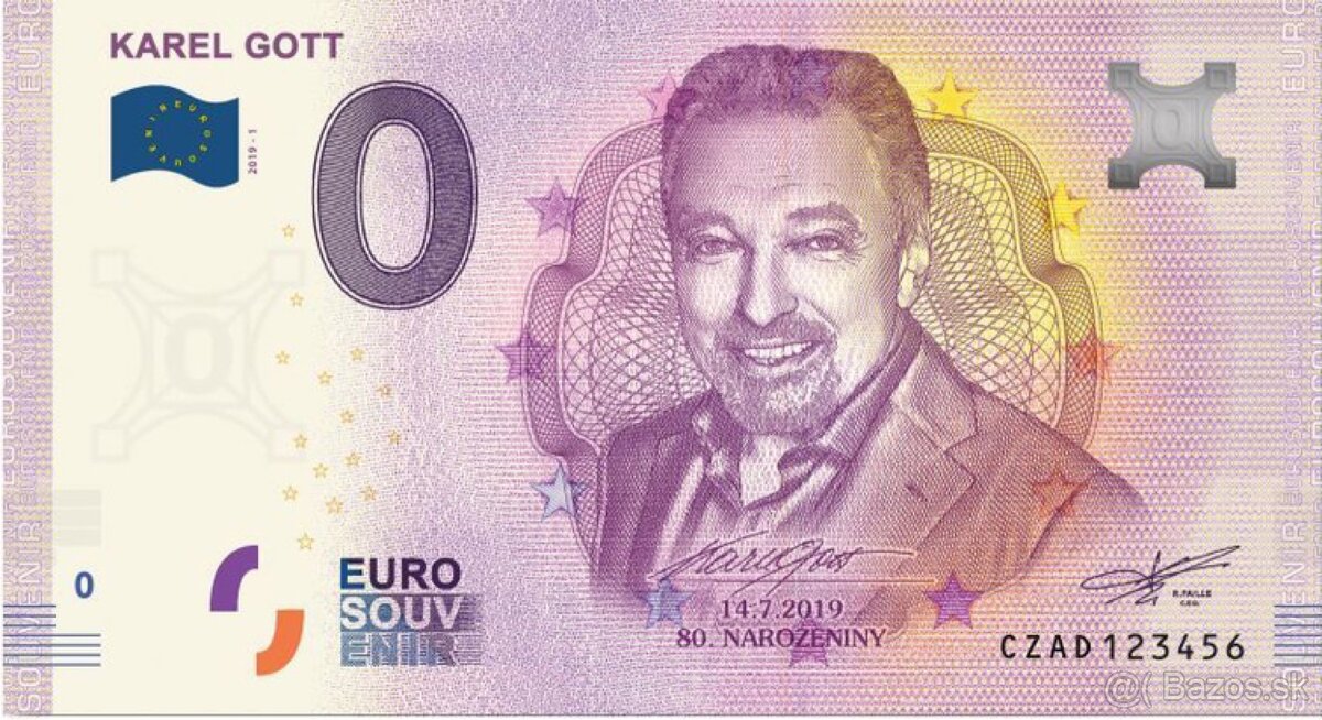 0€ bankovka - Karel Gott