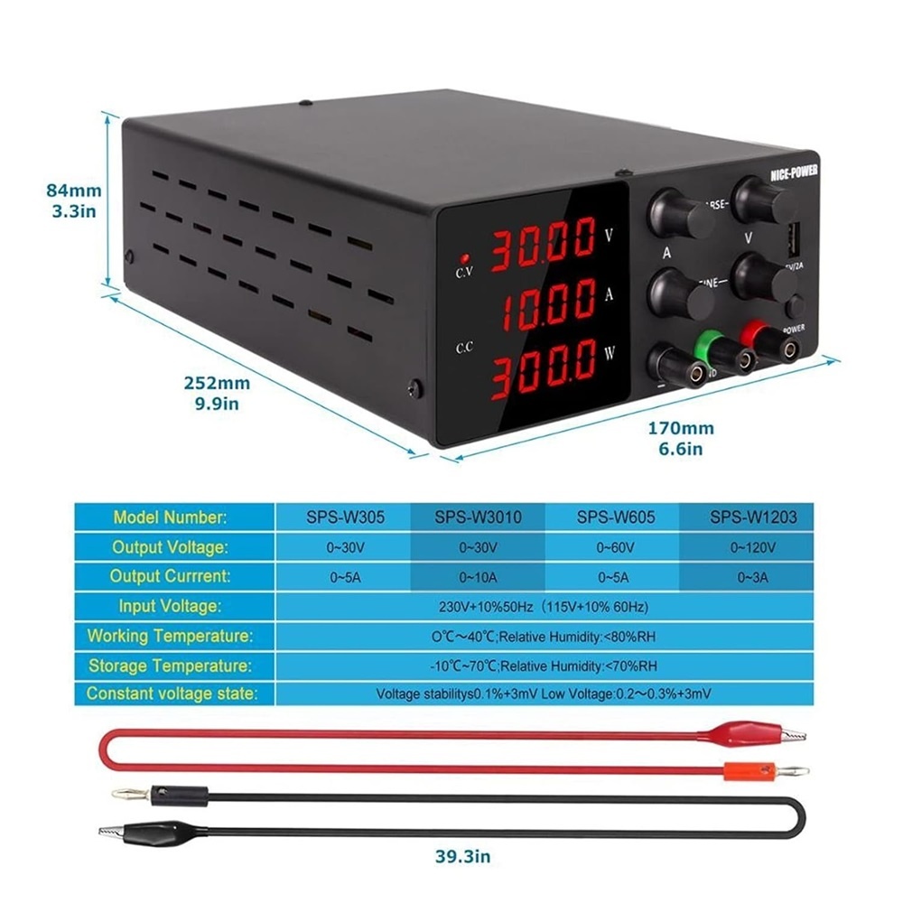 Laboratorny / stabilizovany zdroj NICE-POWER 30V 10A
